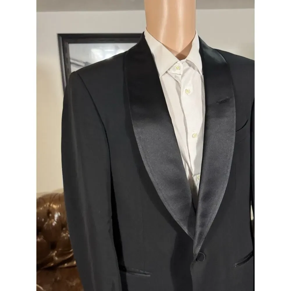 Tom Ford Shawl Lapel Tuxedo Black Wool Mohair 52 42R 36x32 Trousers Windsor
